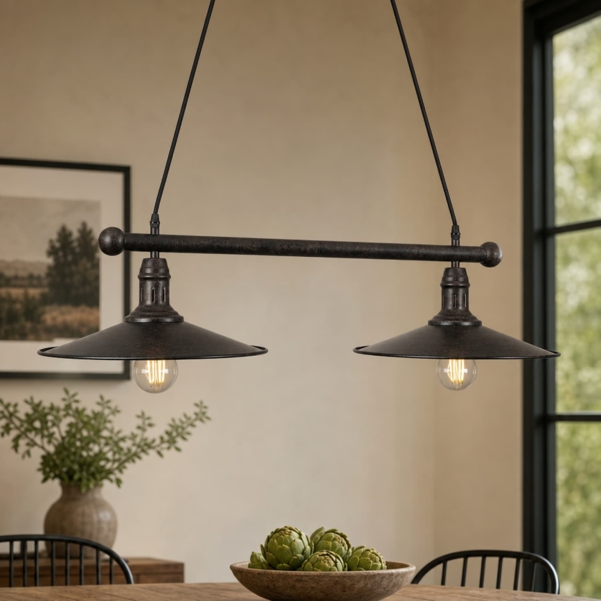 BRILAGI - Luster na sajli FORGE 2xE27/60W/230V smeđa