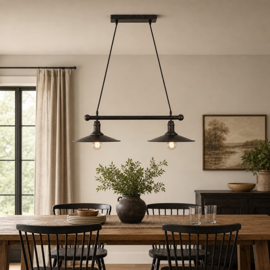 BRILAGI - Luster na sajli FORGE 2xE27/60W/230V smeđa