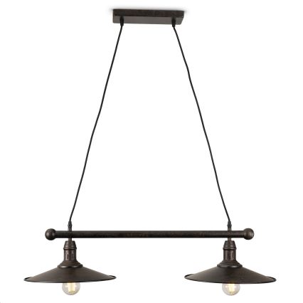 BRILAGI - Luster na sajli FORGE 2xE27/60W/230V smeđa