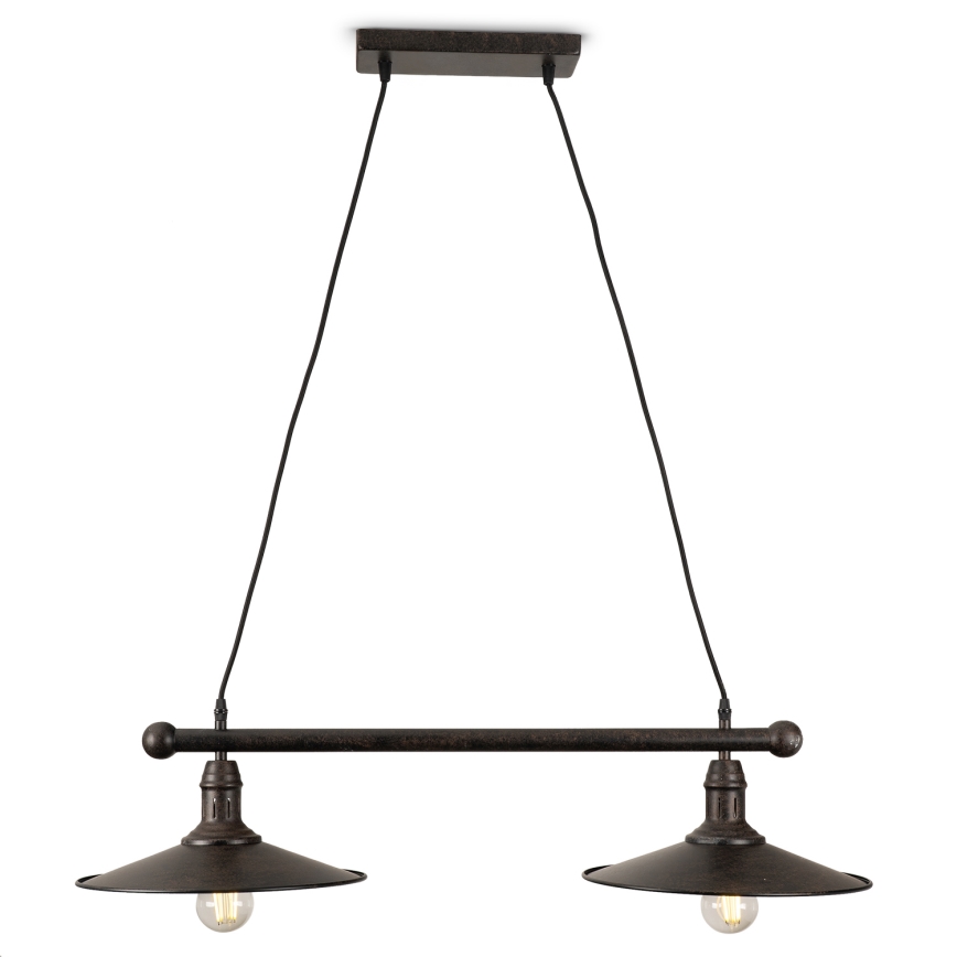 BRILAGI - Luster na sajli FORGE 2xE27/60W/230V smeđa
