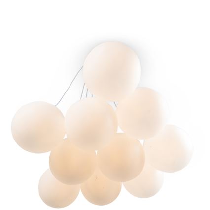 Brilagi - Luster na sajli GLOBE 10xE14/15W/230V bijela