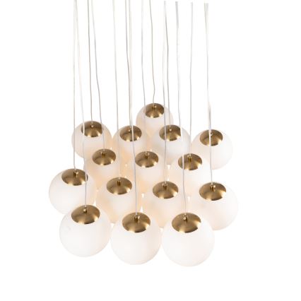 Brilagi - Luster na sajli GLOBE 15xE14/15W/230V bijela