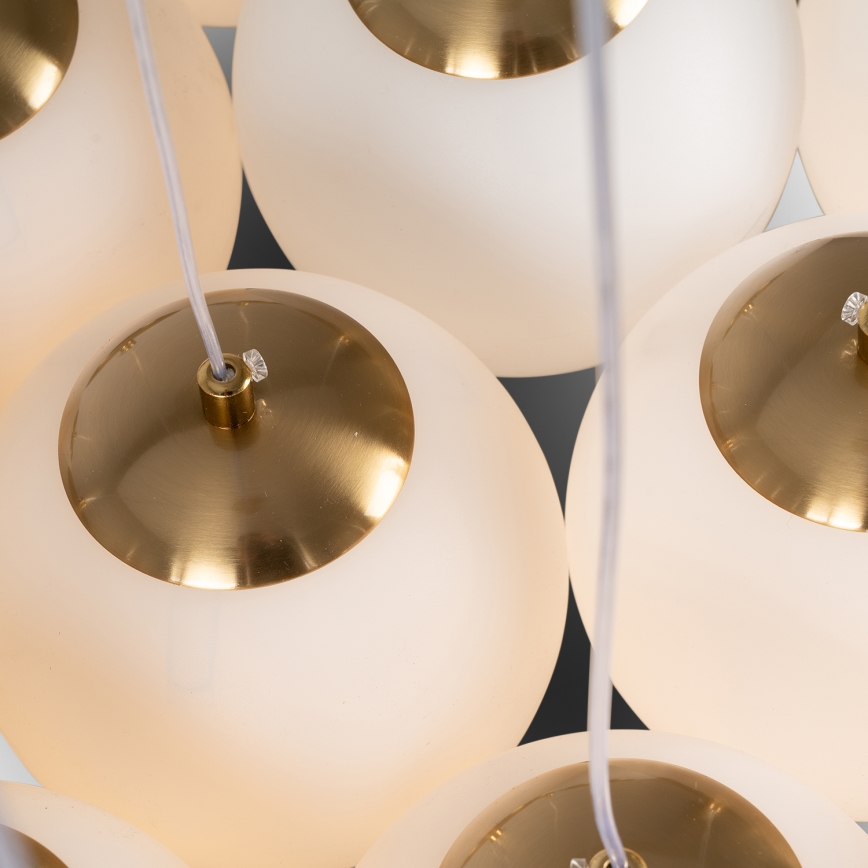 Brilagi - Luster na sajli GLOBE 15xE14/15W/230V bijela