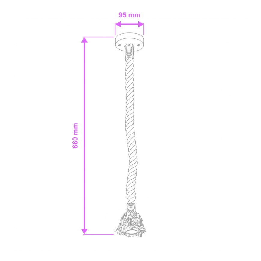 Brilagi - Luster na sajli KOS 1xE27/60W/230V bukva