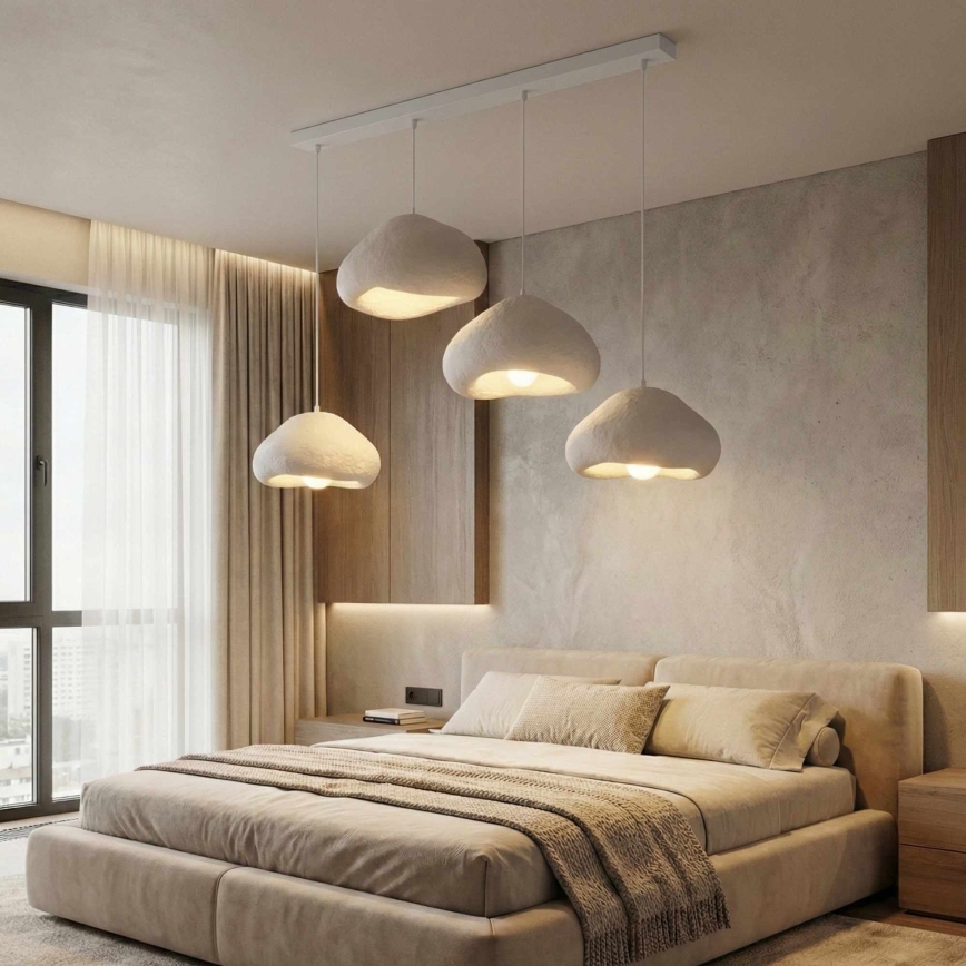 Brilagi - Luster na sajli LORA 4xE27/40W/230V bijela