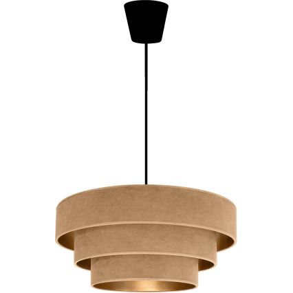 Brilagi - Luster na sajli LUNETA 1xE27/60W/230V Ø 40 cm bež/zlatni