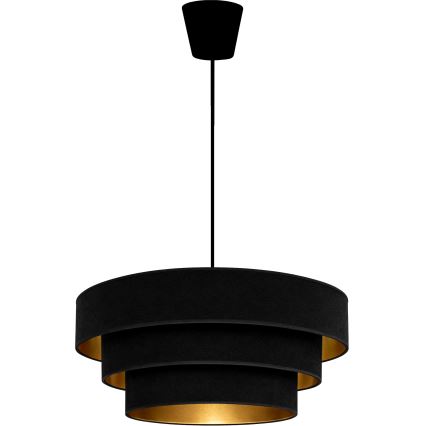 Brilagi - Luster na sajli LUNETA 1xE27/60W/230V Ø 40 cm crna/zlatna