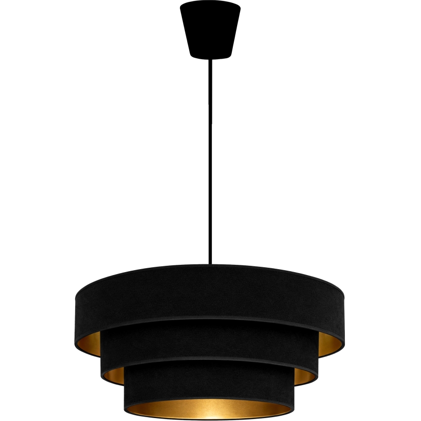 Brilagi - Luster na sajli LUNETA 1xE27/60W/230V Ø 40 cm crna/zlatna