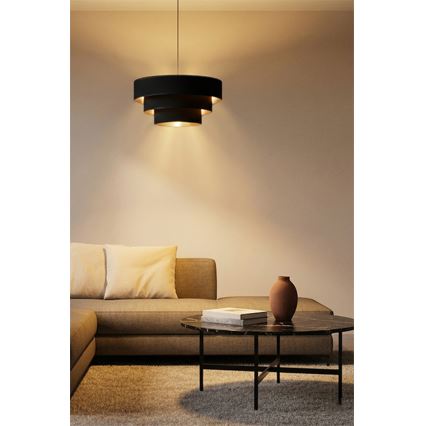 Brilagi - Luster na sajli LUNETA 1xE27/60W/230V Ø 40 cm crna/zlatna