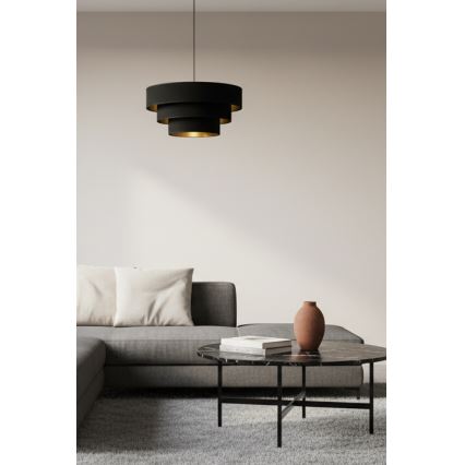 Brilagi - Luster na sajli LUNETA 1xE27/60W/230V Ø 40 cm crna/zlatna