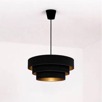 Brilagi - Luster na sajli LUNETA 1xE27/60W/230V Ø 40 cm crna/zlatna