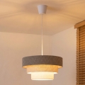 Brilagi - Luster na sajli LUNETA 1xE27/60W/230V Ø 40 cm siva/krem/bijela