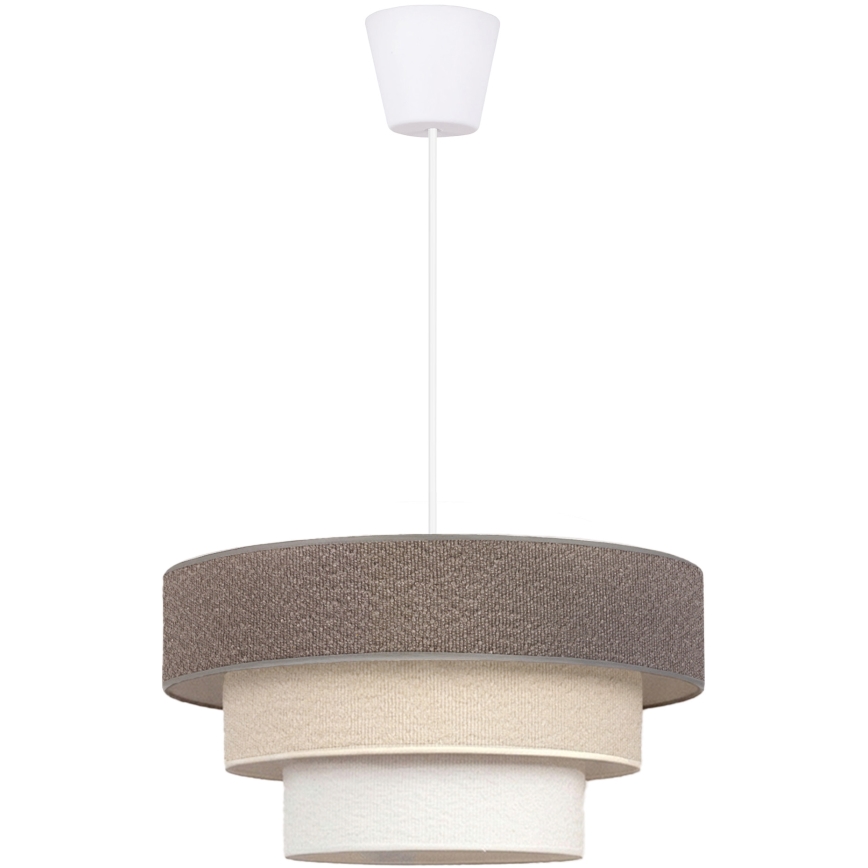 Brilagi - Luster na sajli LUNETA 1xE27/60W/230V Ø 40 cm siva/krem/bijela
