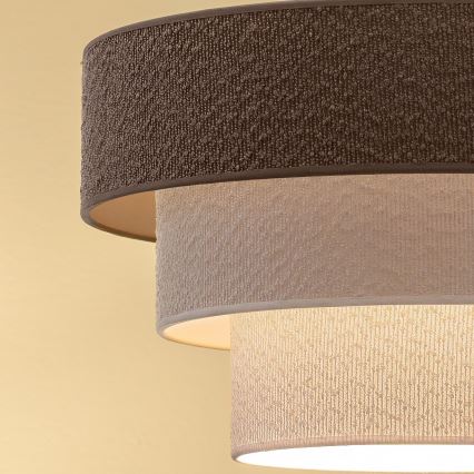 Brilagi - Luster na sajli LUNETA 1xE27/60W/230V Ø 40 cm siva/krem/bijela