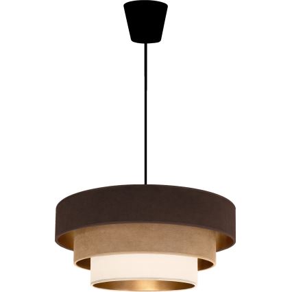 Brilagi - Luster na sajli LUNETA 1xE27/60W/230V Ø 40 cm smeđa/bež/krem