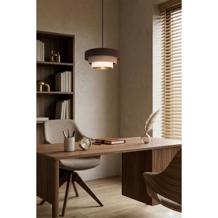 Brilagi - Luster na sajli LUNETA 1xE27/60W/230V Ø 40 cm smeđa/bež/krem