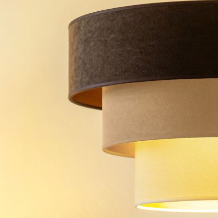 Brilagi - Luster na sajli LUNETA 1xE27/60W/230V Ø 40 cm smeđa/bež/krem