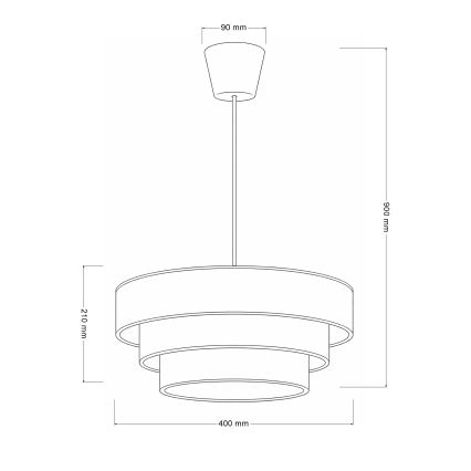 Brilagi - Luster na sajli LUNETA 1xE27/60W/230V Ø 40 cm smeđa/bež/krem