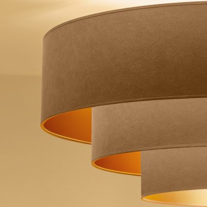 Brilagi - Luster na sajli LUNETA 3xE27/60W/230V Ø 80 cm bež/zlatna
