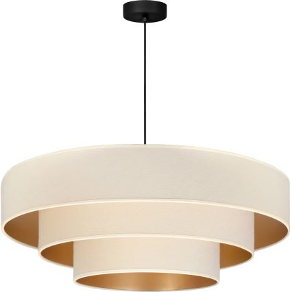 Brilagi - Luster na sajli LUNETA 3xE27/60W/230V Ø 80 cm krem/zlatna