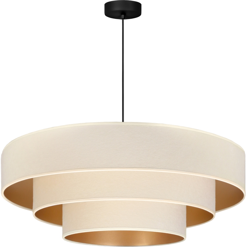 Brilagi - Luster na sajli LUNETA 3xE27/60W/230V Ø 80 cm krem/zlatna