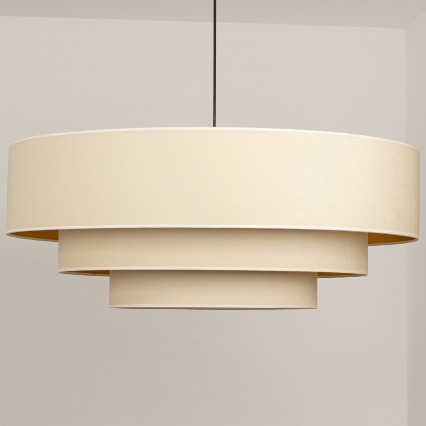 Brilagi - Luster na sajli LUNETA 3xE27/60W/230V Ø 80 cm krem/zlatna
