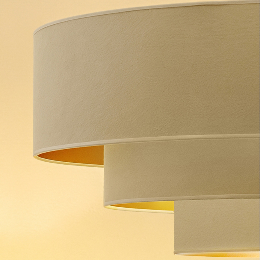 Brilagi - Luster na sajli LUNETA 3xE27/60W/230V Ø 80 cm krem/zlatna