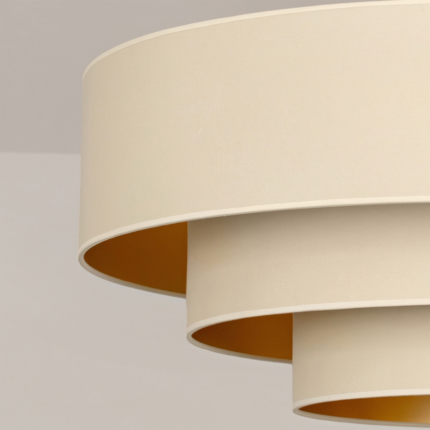 Brilagi - Luster na sajli LUNETA 3xE27/60W/230V Ø 80 cm krem/zlatna