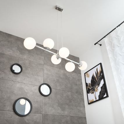 Brilagi - Luster na sajli MALONY 6xE14/20W/230V sjajni krom