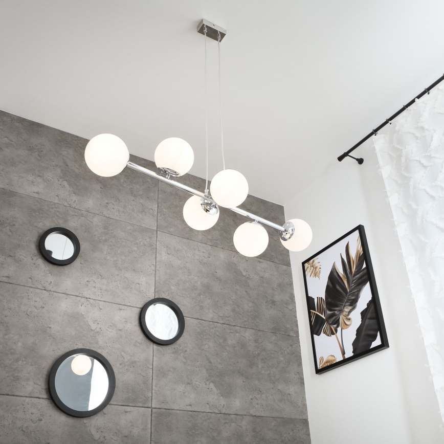 Brilagi - Luster na sajli MALONY 6xE14/20W/230V sjajni krom