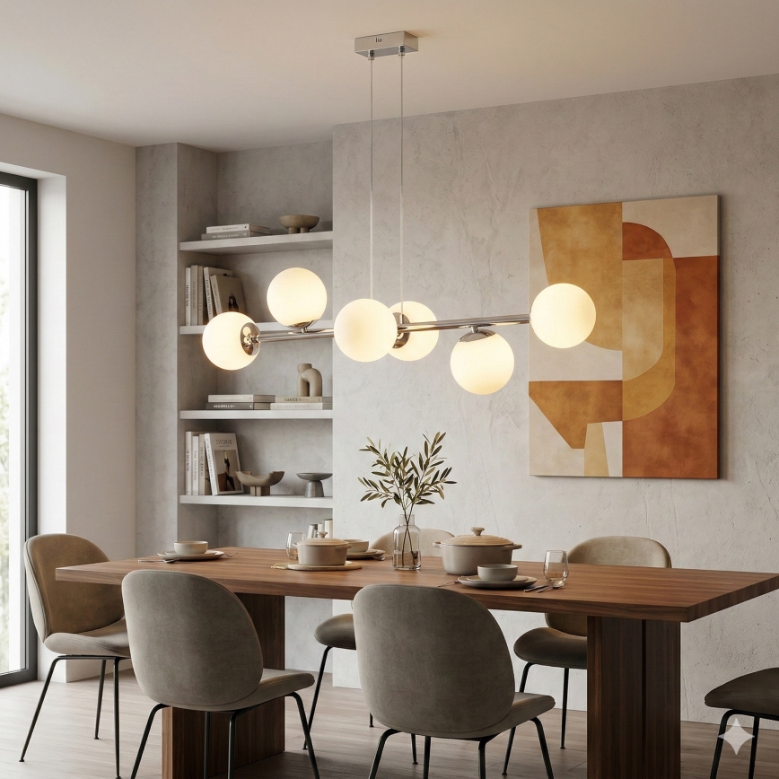 Brilagi - Luster na sajli MALONY 6xE14/20W/230V sjajni krom