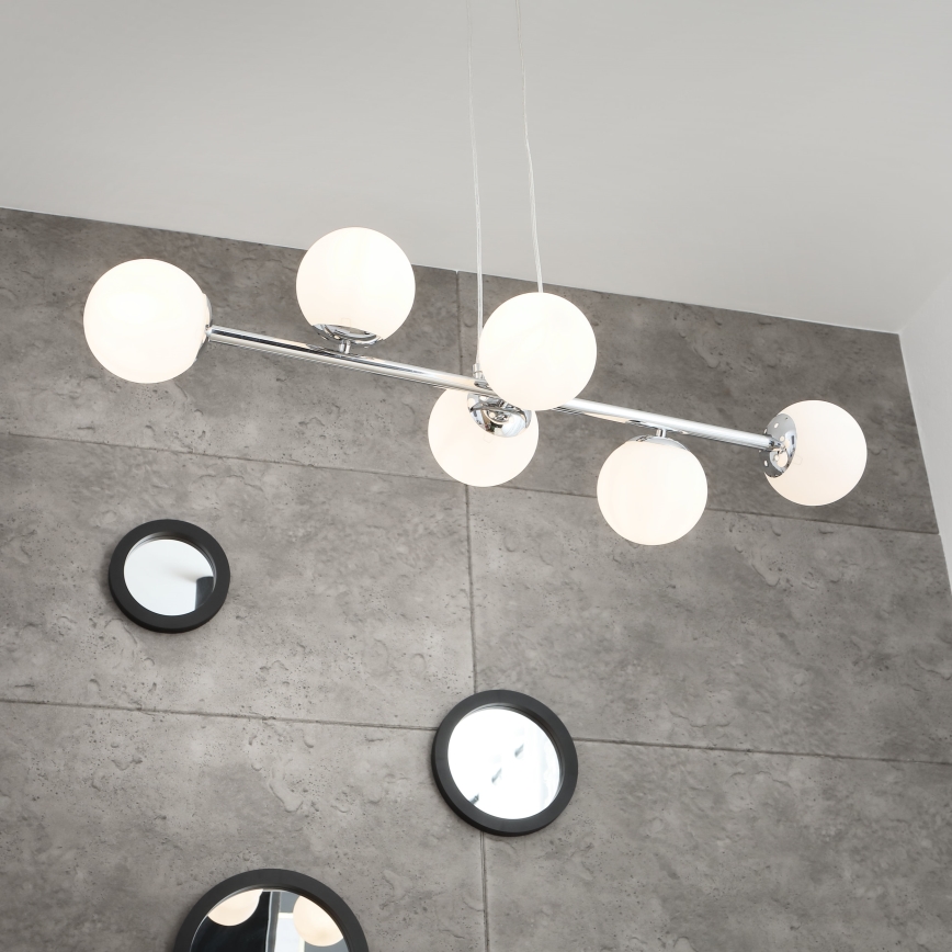 Brilagi - Luster na sajli MALONY 6xE14/20W/230V sjajni krom