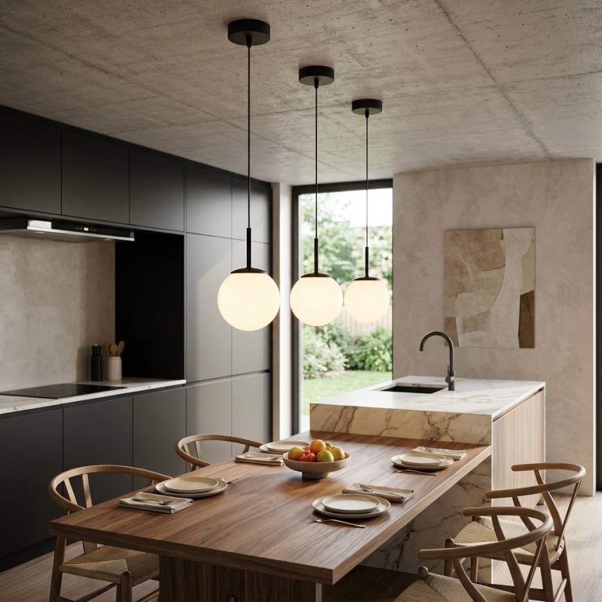 Brilagi - Luster na sajli MILO 1xE27/60W/230V crni
