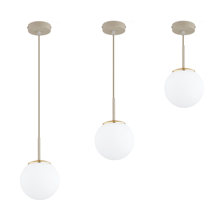 Brilagi - Luster na sajli MILO ECRU 1xE27/60W/230V bež/zlatna