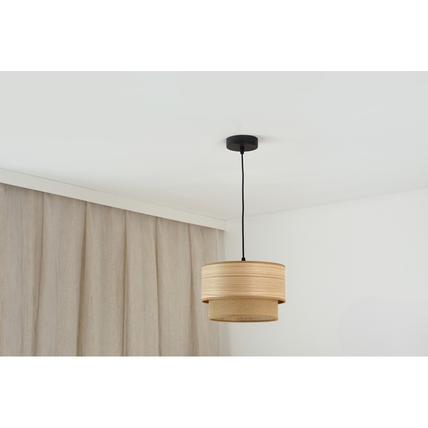 Brilagi - Luster na sajli MONTANA BOHO 1xE27/15W/230V pr. 25 cm smeđa/crna