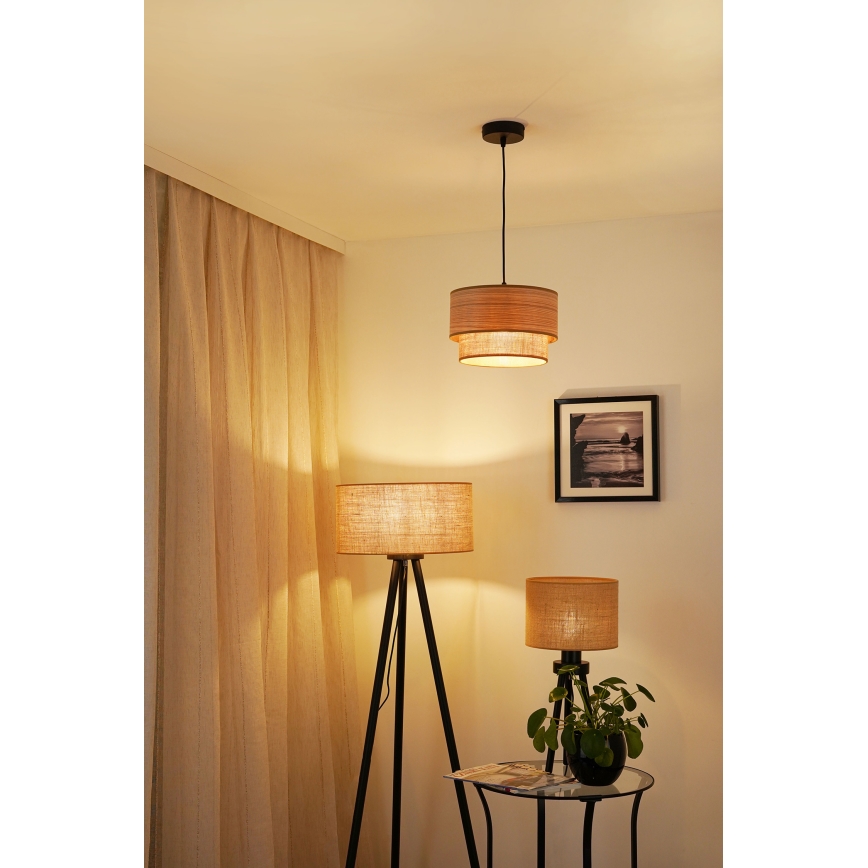 Brilagi - Luster na sajli MONTANA BOHO 1xE27/15W/230V pr. 25 cm smeđa/crna