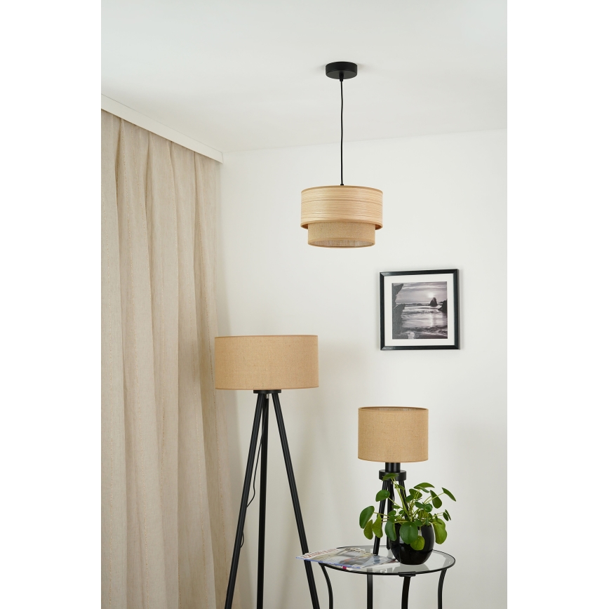 Brilagi - Luster na sajli MONTANA BOHO 1xE27/15W/230V pr. 25 cm smeđa/crna