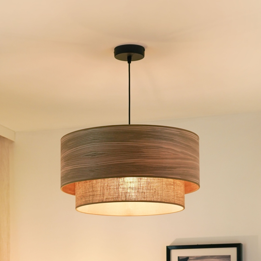 Brilagi - Luster na sajli MONTANA BOHO 1xE27/15W/230V pr. 45 cm smeđa/crna