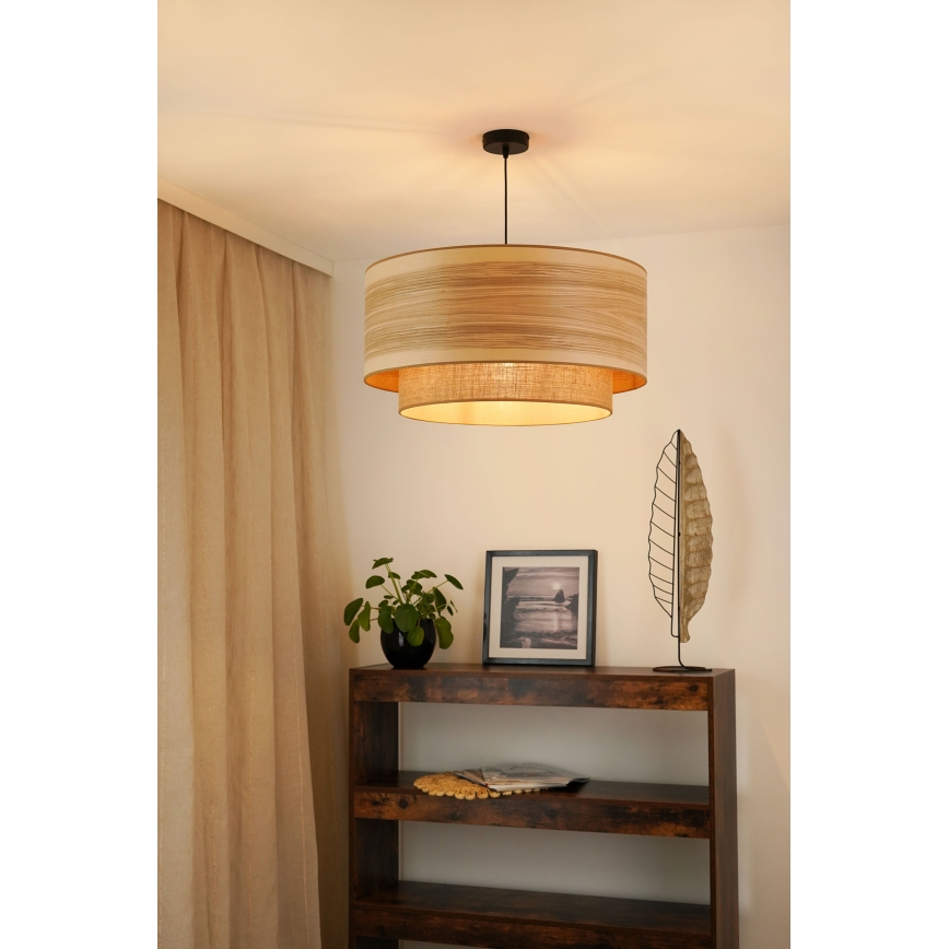 Brilagi - Luster na sajli MONTANA BOHO 1xE27/15W/230V pr. 60 cm smeđa/crna