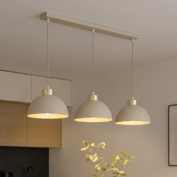 Brilagi - luster na sajli MOON 3xE27/60W/230V bež/zlatan