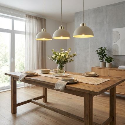 Brilagi - luster na sajli MOON 3xE27/60W/230V bež/zlatan