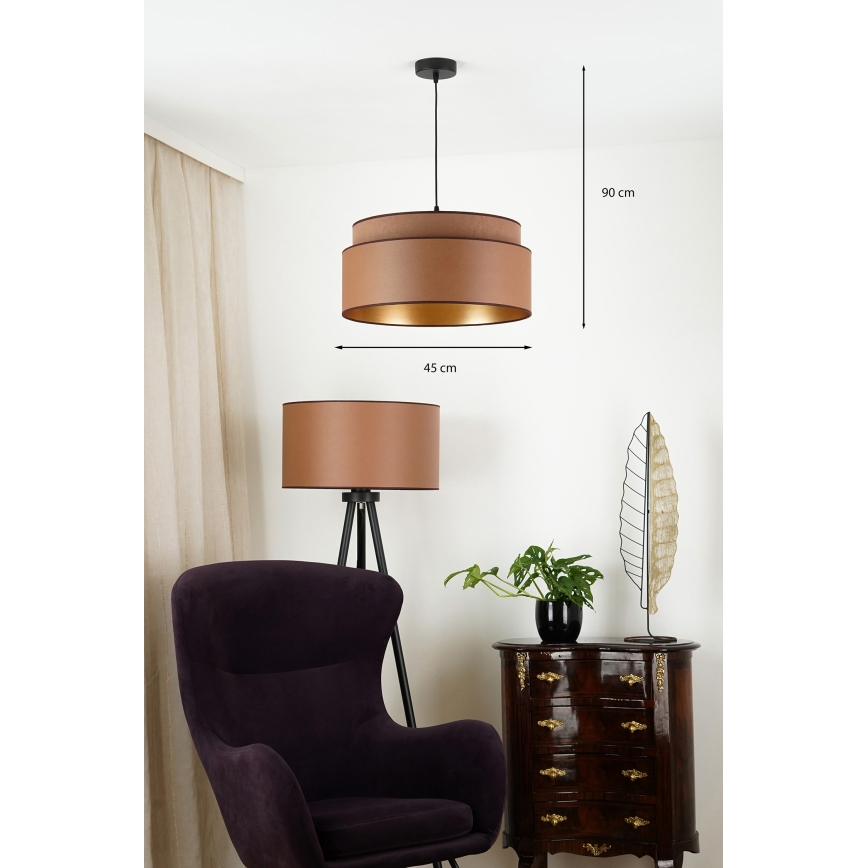 Brilagi - Luster na sajli OREGON VEGE 1xE27/15W/230V pr. 45 cm smeđa