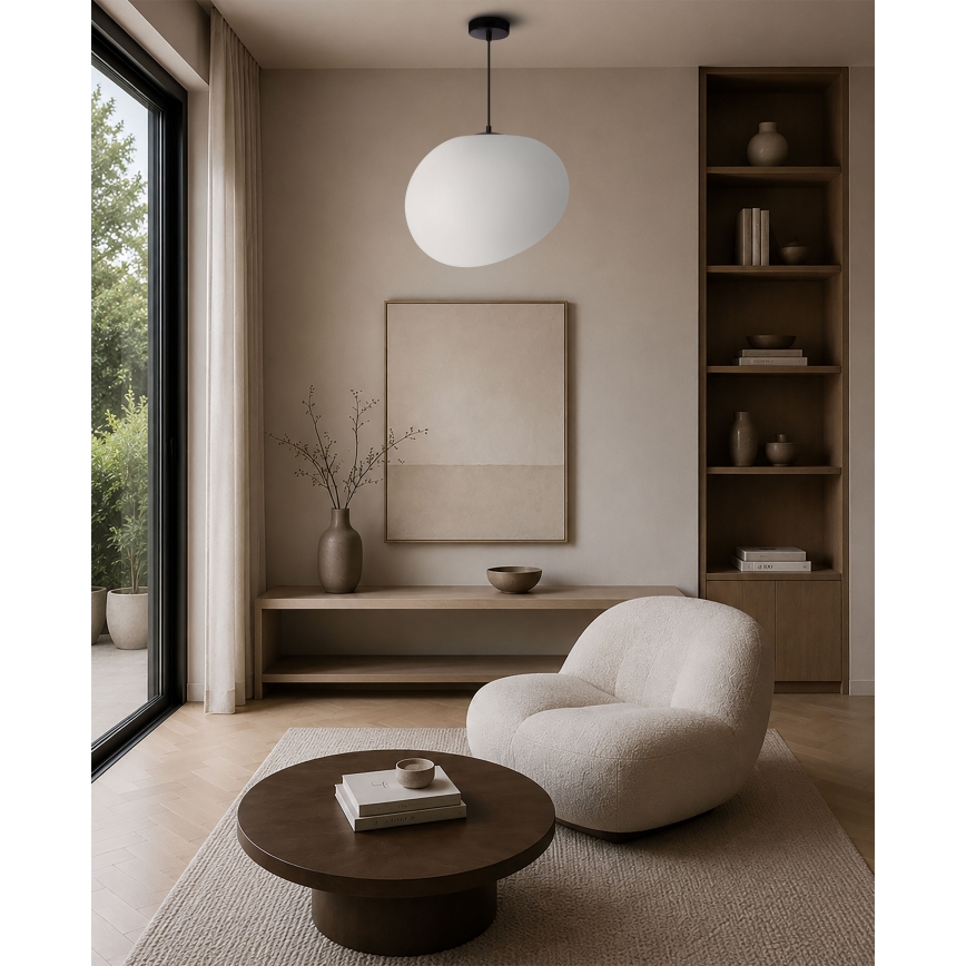 BRILAGI - Luster na sajli PEBBLES 1xE27/40W/230V pr. 40 cm crna