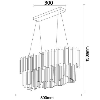 Brilagi - Luster na sajli PLAZA 10xE14/40W/230V