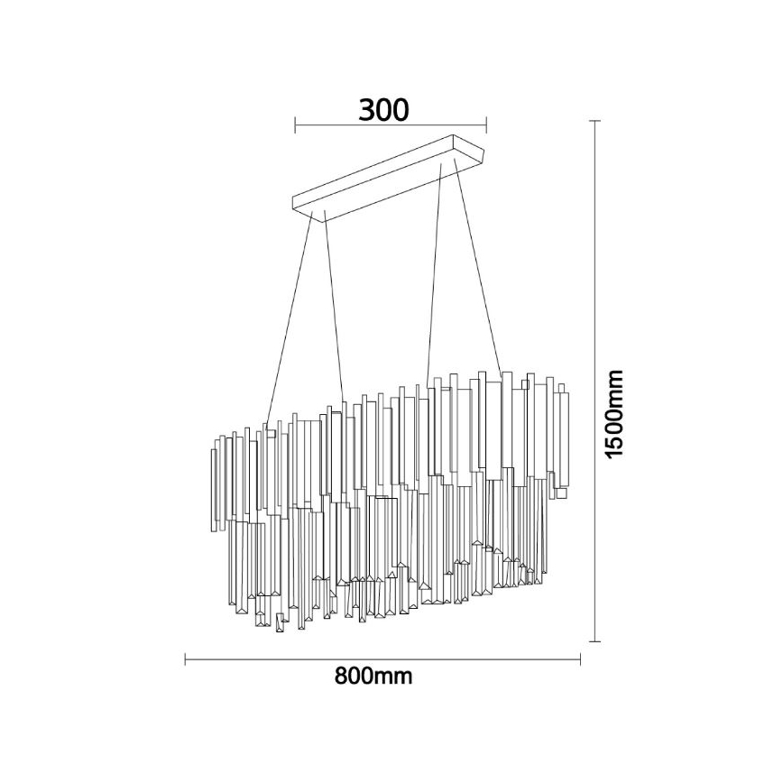 Brilagi - Luster na sajli PLAZA 10xE14/40W/230V