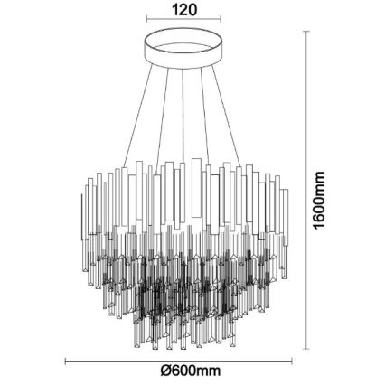 Brilagi - Luster na sajli PLAZA 9xE14/40W/230V