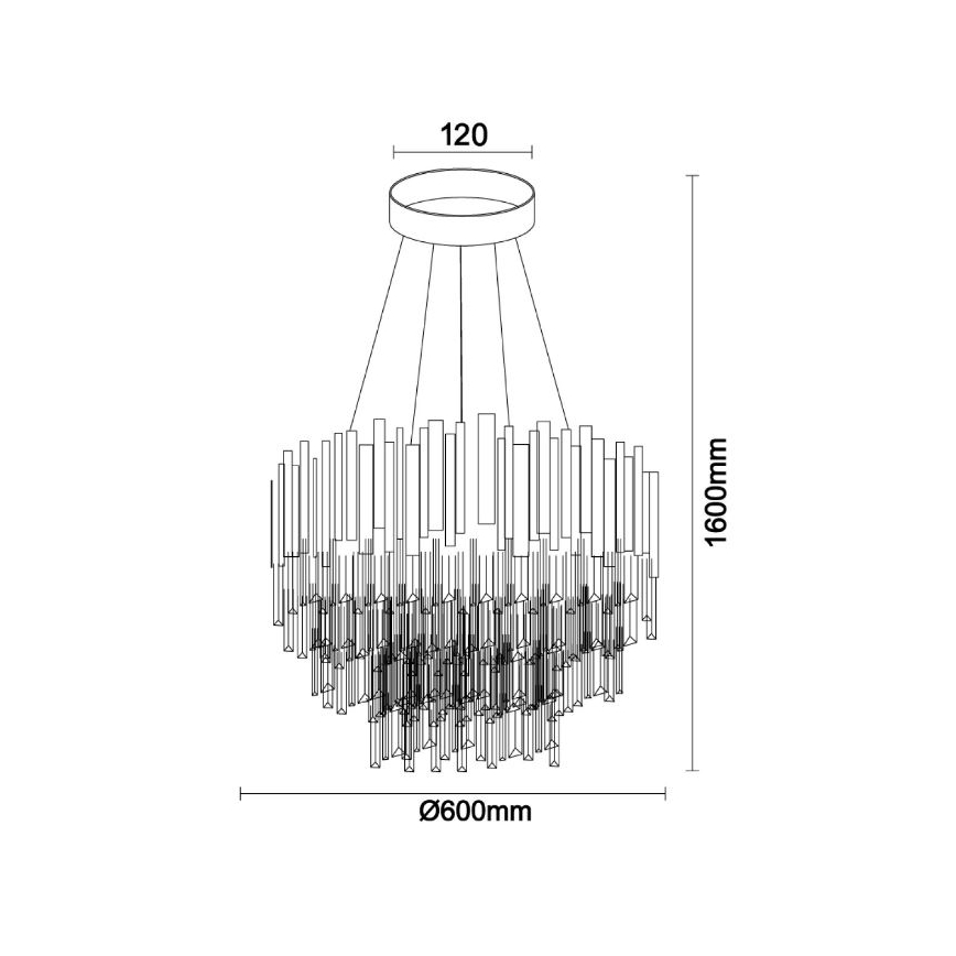 Brilagi - Luster na sajli PLAZA 9xE14/40W/230V