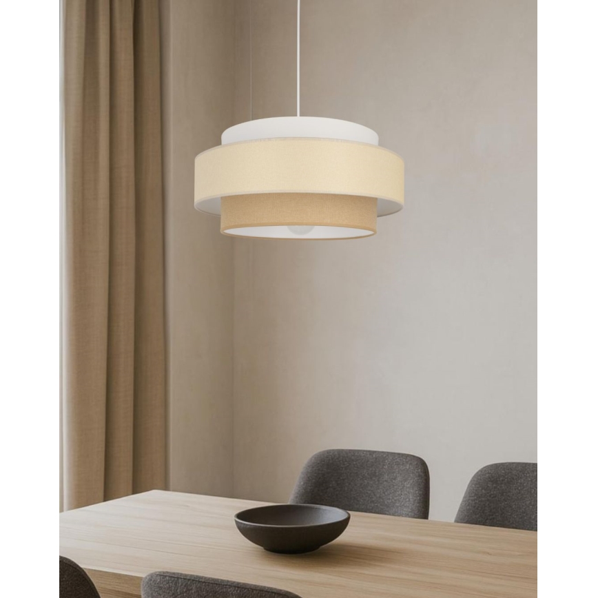 Brilagi - Luster na sajli RESNA 1xE27/60W/230V Ø 40 cm krem/bež