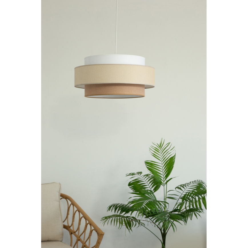 Brilagi - Luster na sajli RESNA 1xE27/60W/230V Ø 40 cm krem/bež