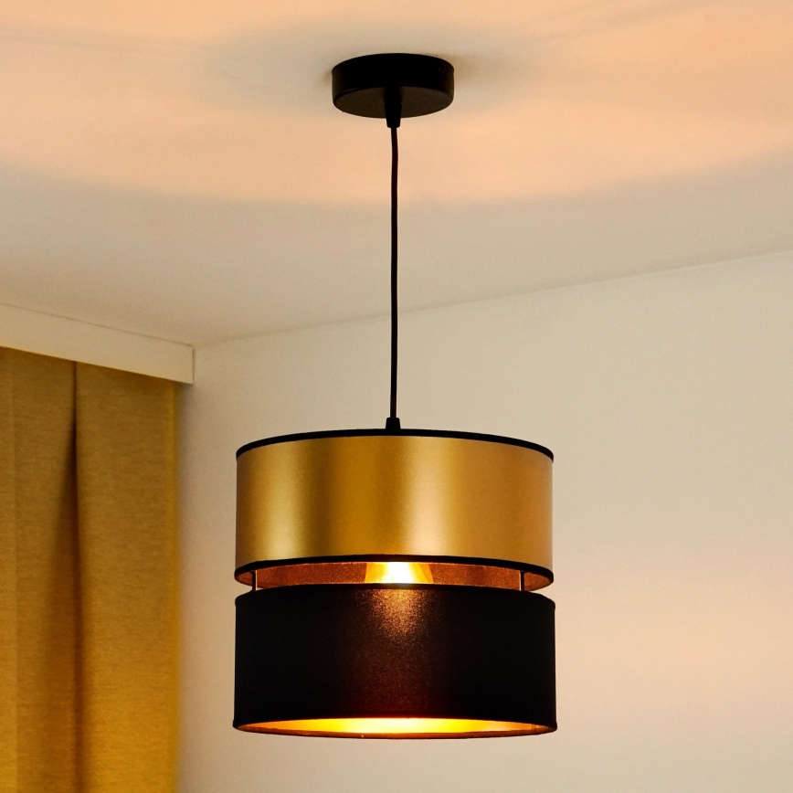 Brilagi - Luster na sajli ROYAL 1xE27/15W/230V pr. 25 cm crna/zlatna